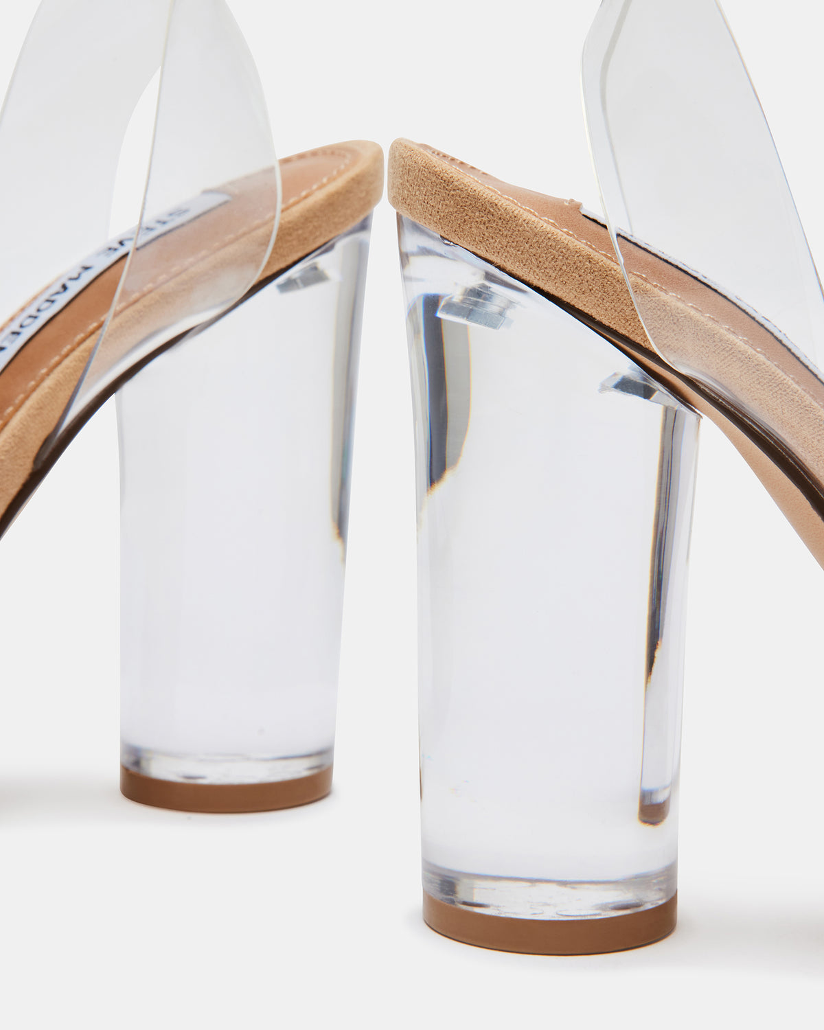 CLEARER Clear Heels | Women's Clear Block Heel | Steve Madden