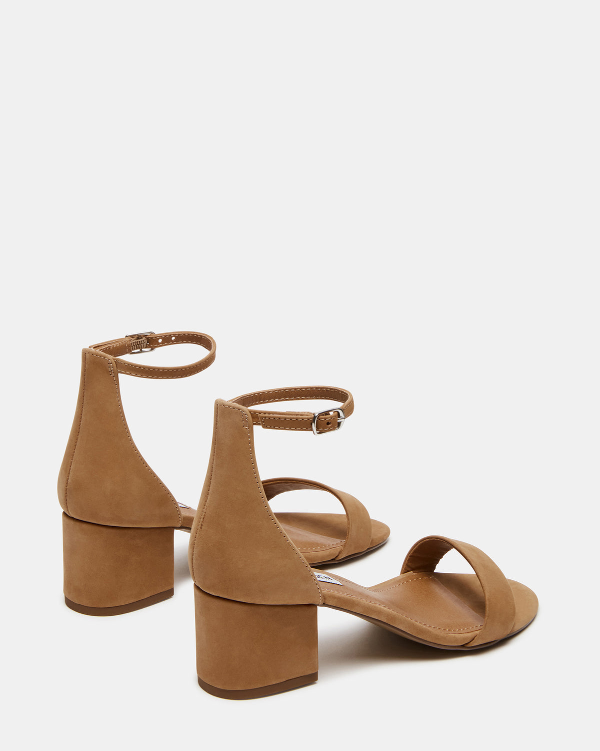 IRENNEW Tan Nubuck Women's Wide Width Heeled Sandal | Steve Madden