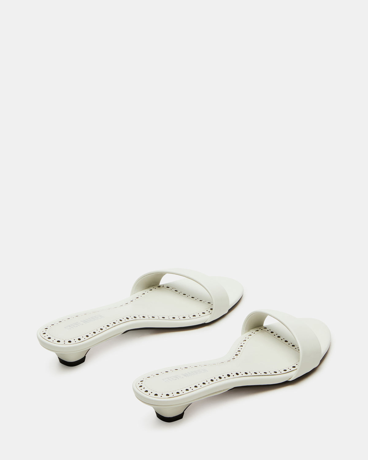 BERRY White Women's Mule Kitten Heel | Steve Madden