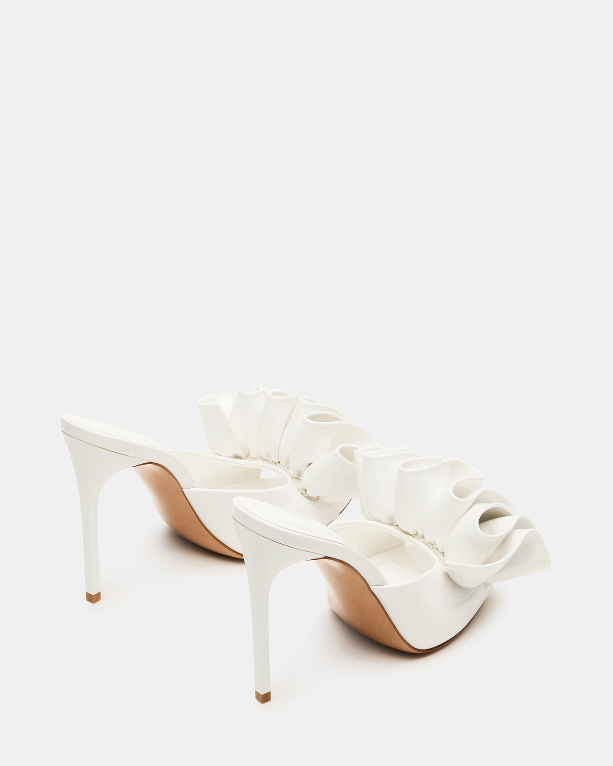 AFFINITY White Patent Pointed-Toe Stiletto Mule Women's Heel | Steve Madden