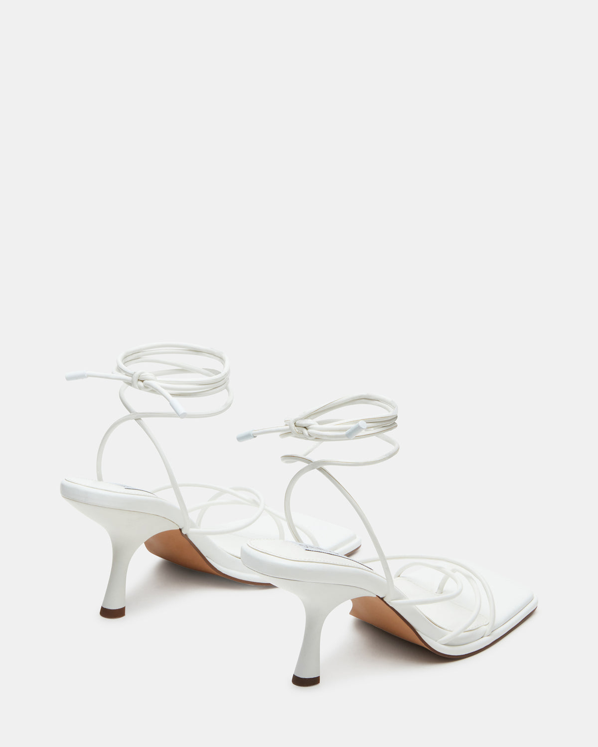 JOLENE White Strappy Lace-Up Heel | Women's Heels | Steve Madden