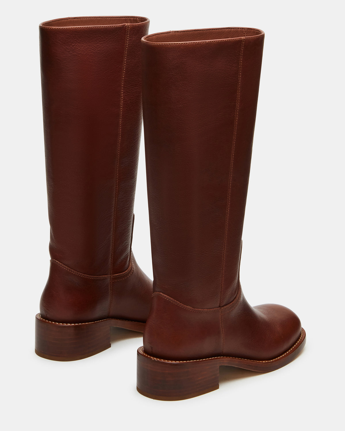 RIGGS Rust Leather Square-Toe Women's Boot | Steve Madden