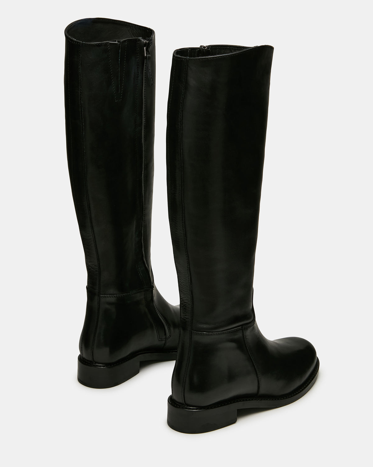 BELMONT Black Leather Knee-High Women's Riding Boot | Steve Madden