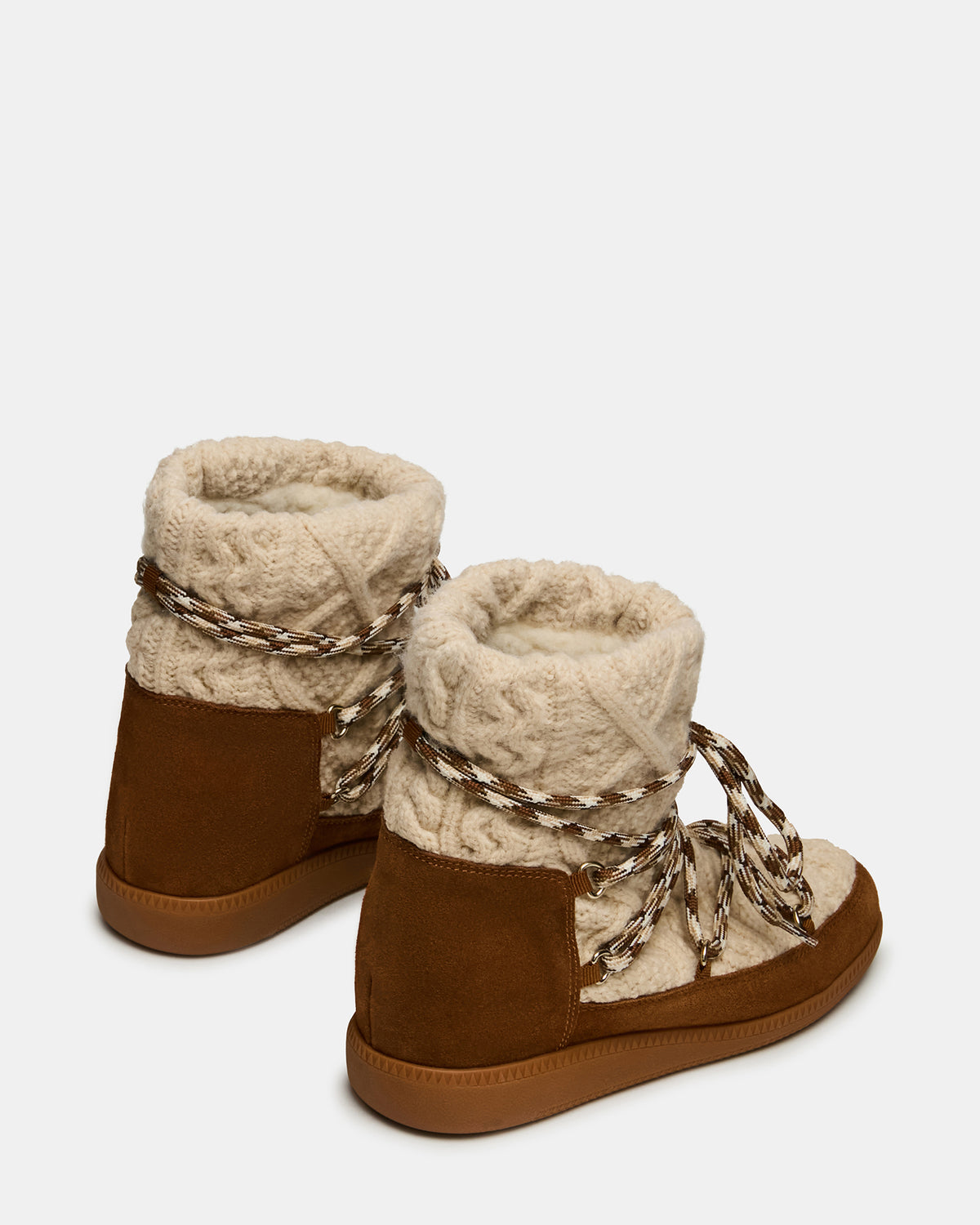 WYSTAN Taupe Multi Lace-Up Women's Ankle Boot | Steve Madden