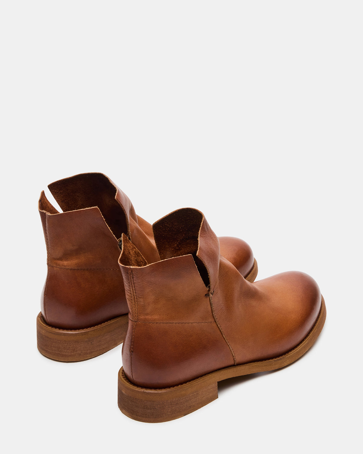 HUGHIE Tan Leather Women's Ankle Boot | Steve Madden