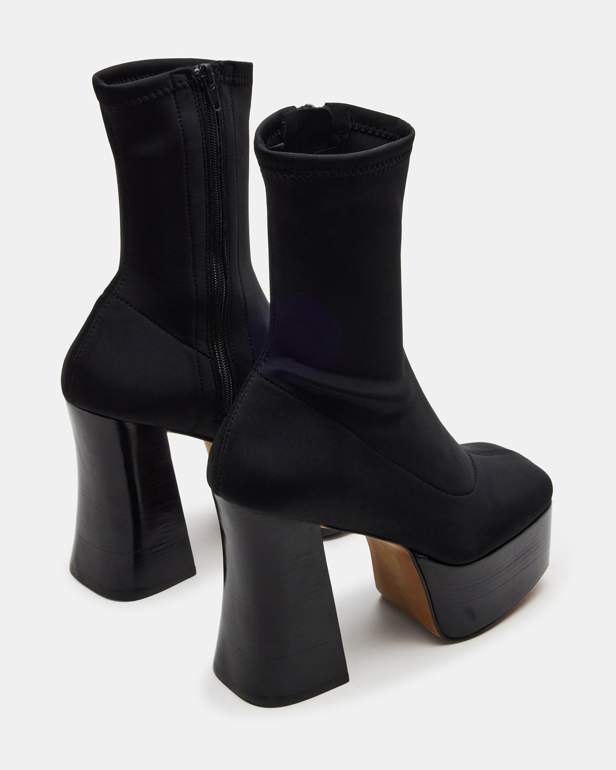 SOHO Black Super Platform Ankle Boot | Women's Booties | Steve Madden