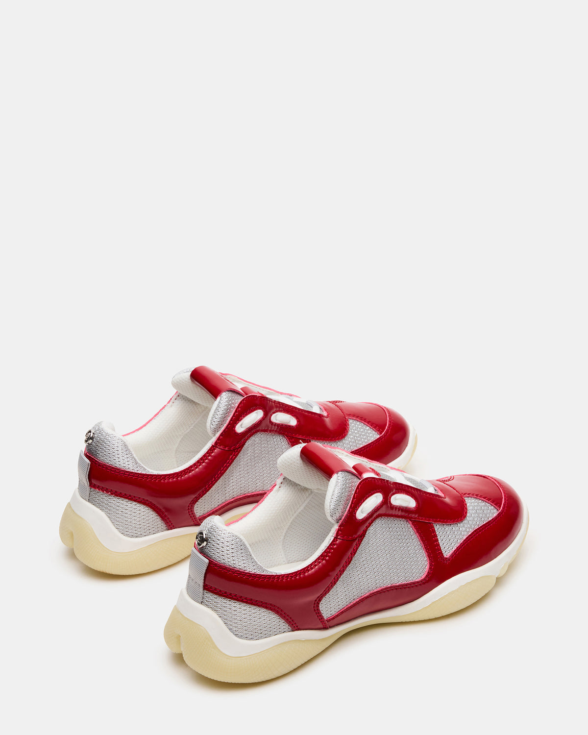 DUSTIN Red Mesh Lace-Up Low-Top Women's Sneaker | Steve Madden