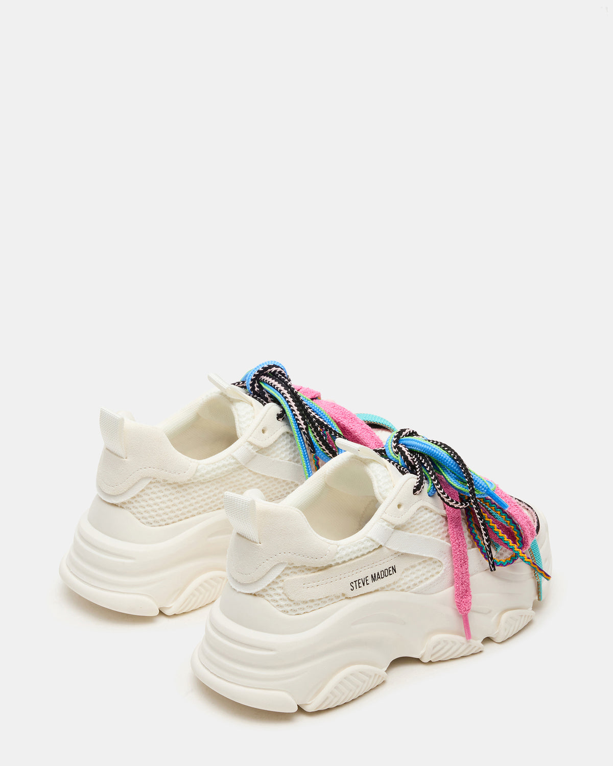 PRYCE White Low-Top Lace-Up Chunky Platform Women's Sneaker | Steve Madden