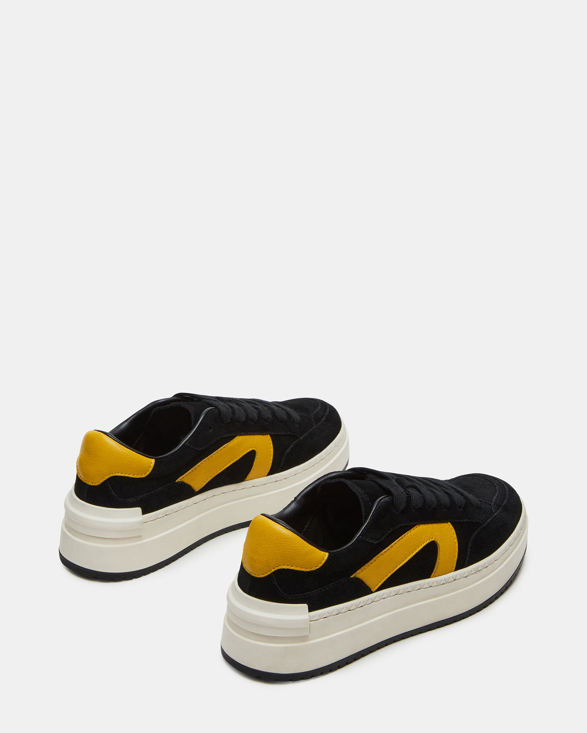 KICKFLIP Black Suede Platform Low-Top Sneaker | Women's Sneakers | Steve Madden