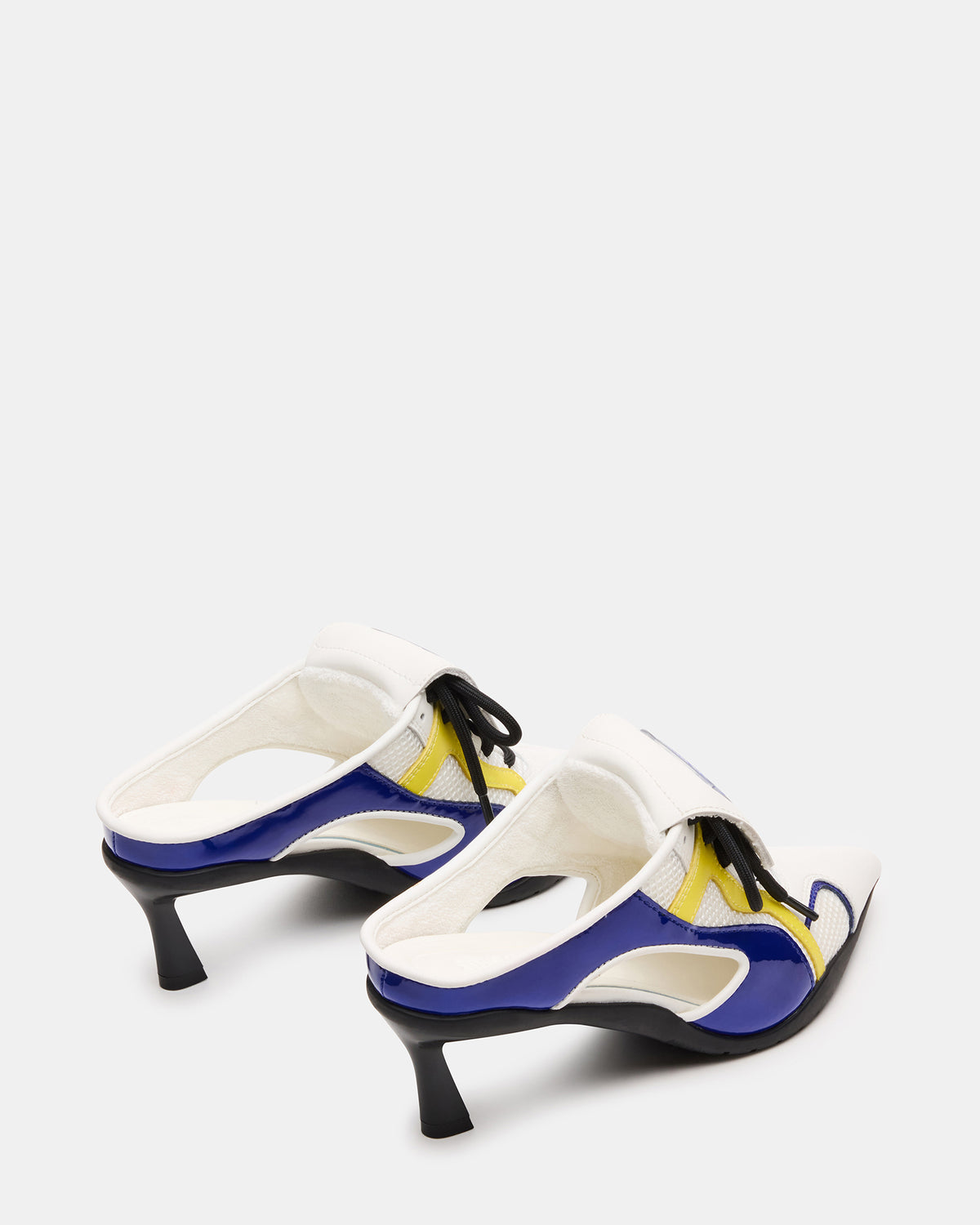 SHEVRON Blue Multi Pointed-Toe Lace-Up Women's Sneaker | Steve Madden