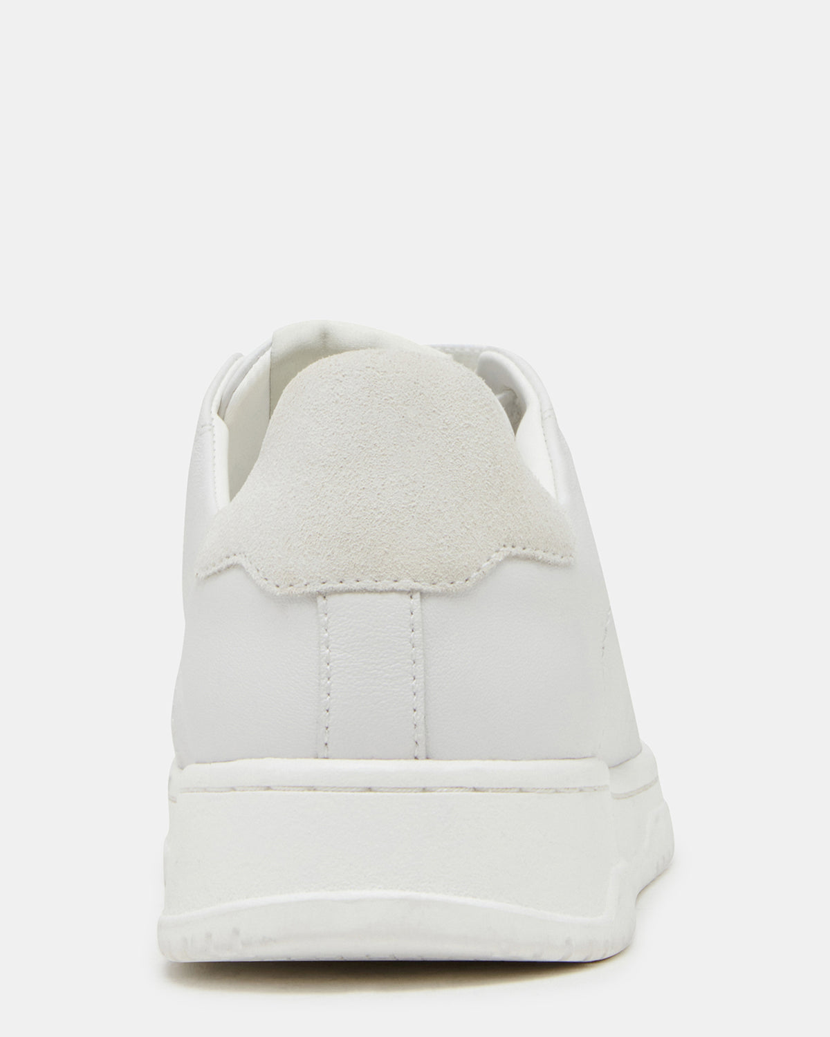 ELSIN White Leather Women's Low-Top Lace-Up Sneaker | Steve Madden
