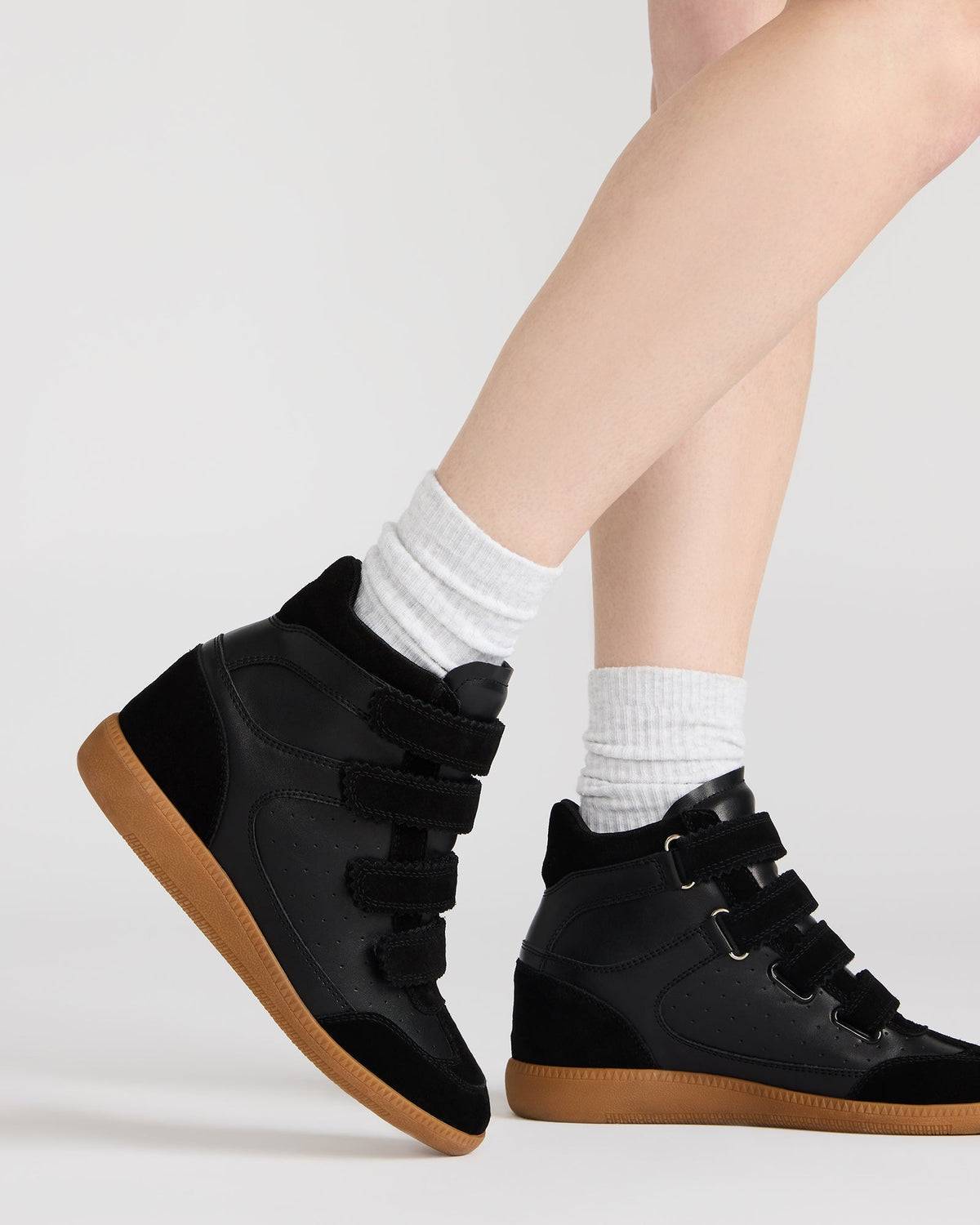 MUSTANG Gold Women's High-Top Velcro Sneaker | Steve Madden