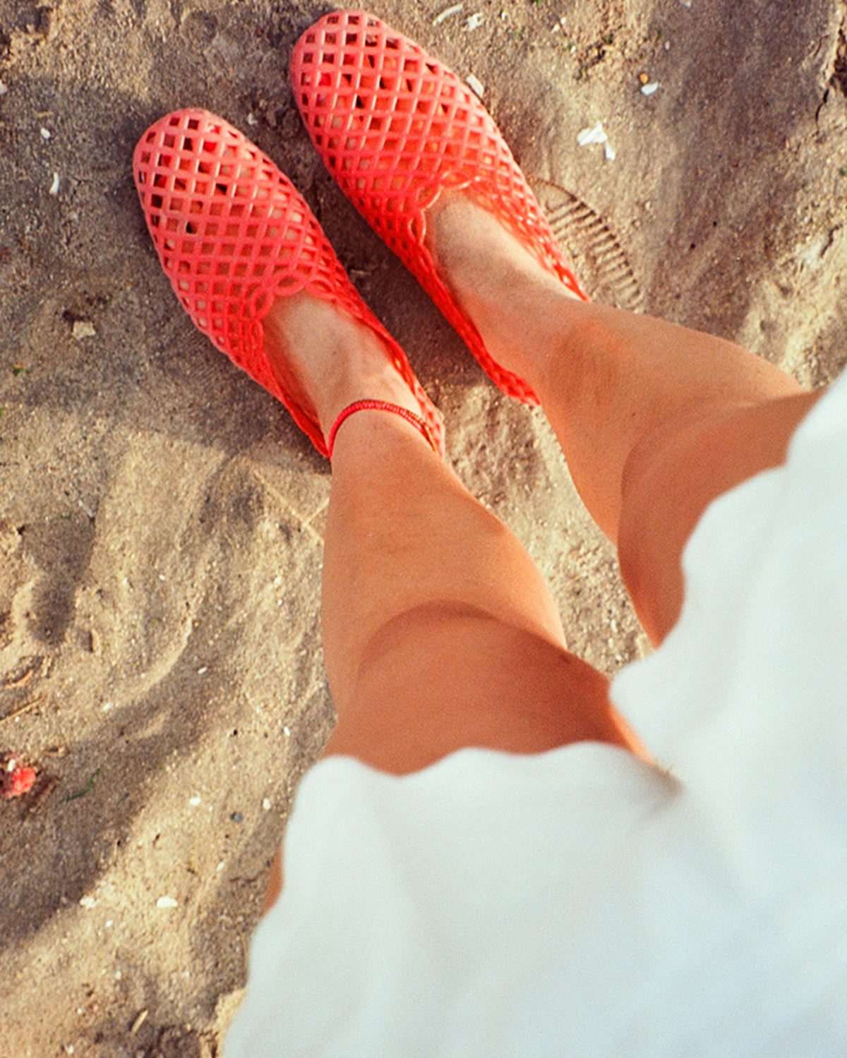 GROVE Red Square-Toe Jelly Women's Flat | Steve Madden
