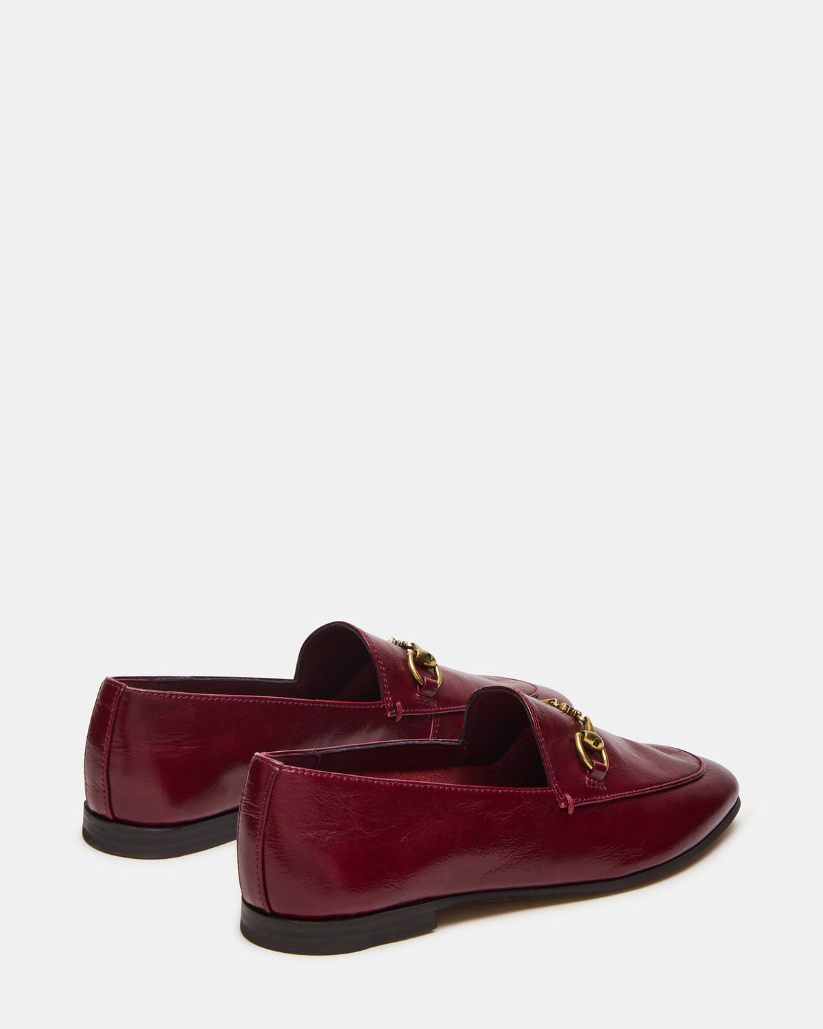 GRAFTON Wine Leather Women's Loafer | Steve Madden