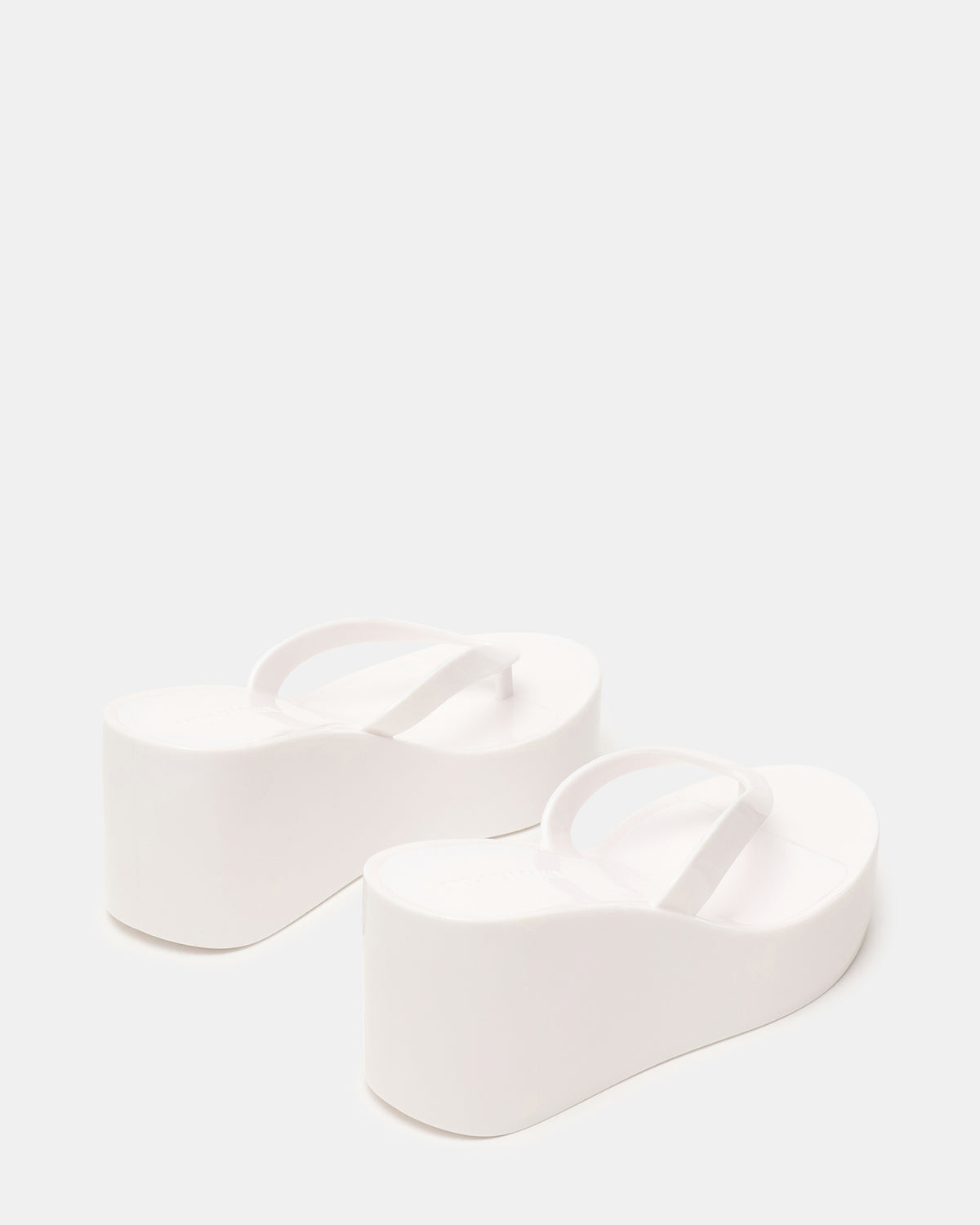 JELLA White Thong Wedge Women's Platform Sandal | Steve Madden