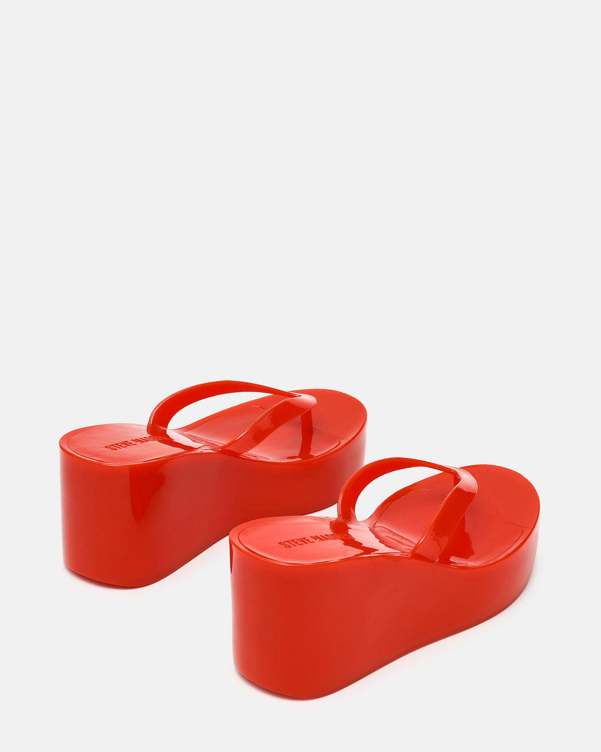 JELLA Red Thong Wedge Women's Platform Sandal | Steve Madden