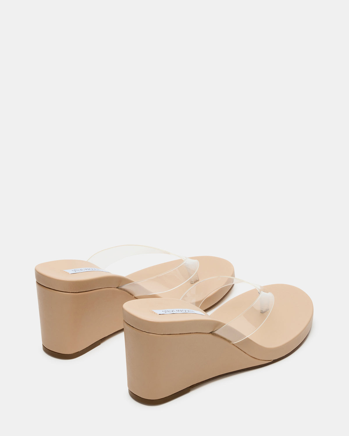 PLAYING Clear Thong Wedge Women's Sandal | Steve Madden