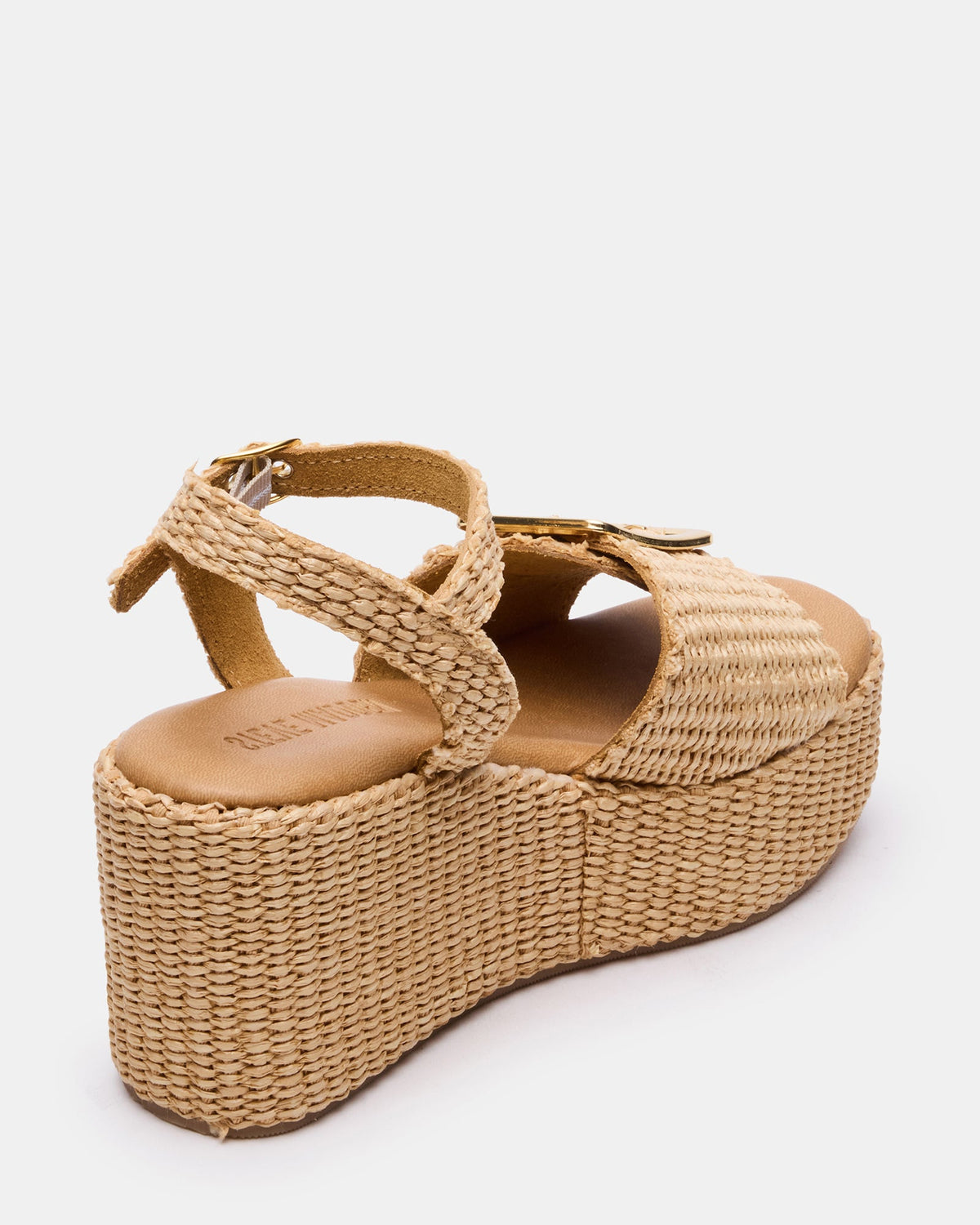 CIDER Natural Raffia Platform Wedge Women's Sandal | Steve Madden