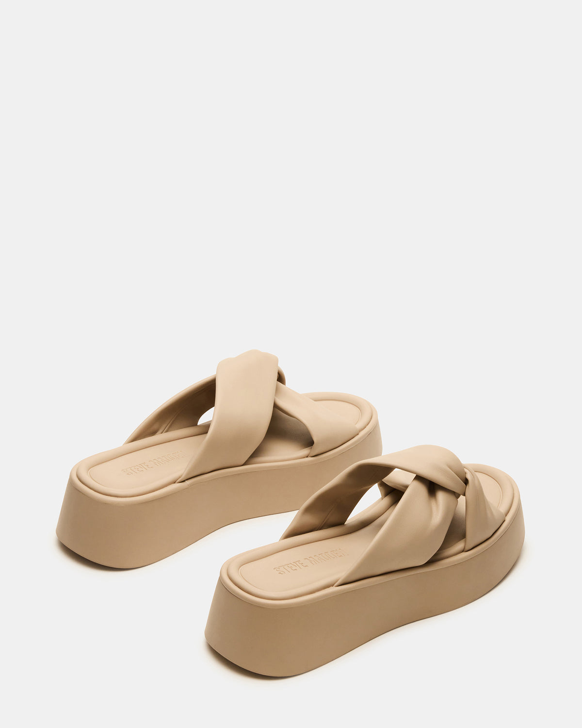 CYRIX Taupe Women's Platform Slide Sandal | Steve Madden