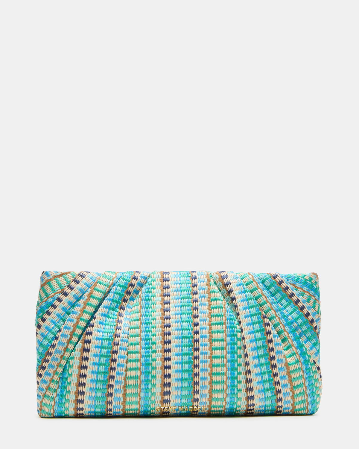 PALOMAA Bag Blue/Multi Straw Clutch Crossbody Handbag | Steve Madden
