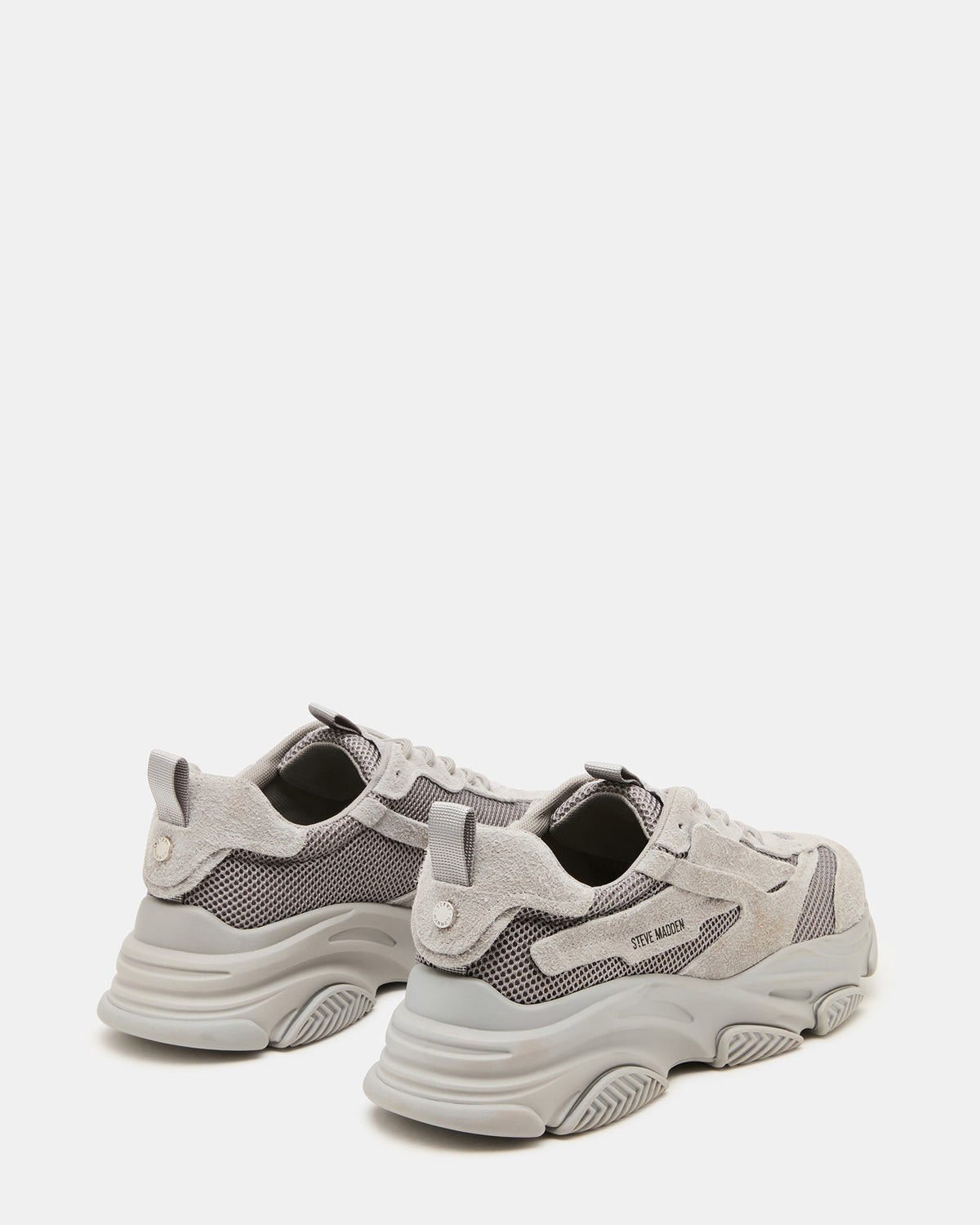 POSSESS Grey Suede Low-Top Lace-Up Men's Sneaker | Steve Madden