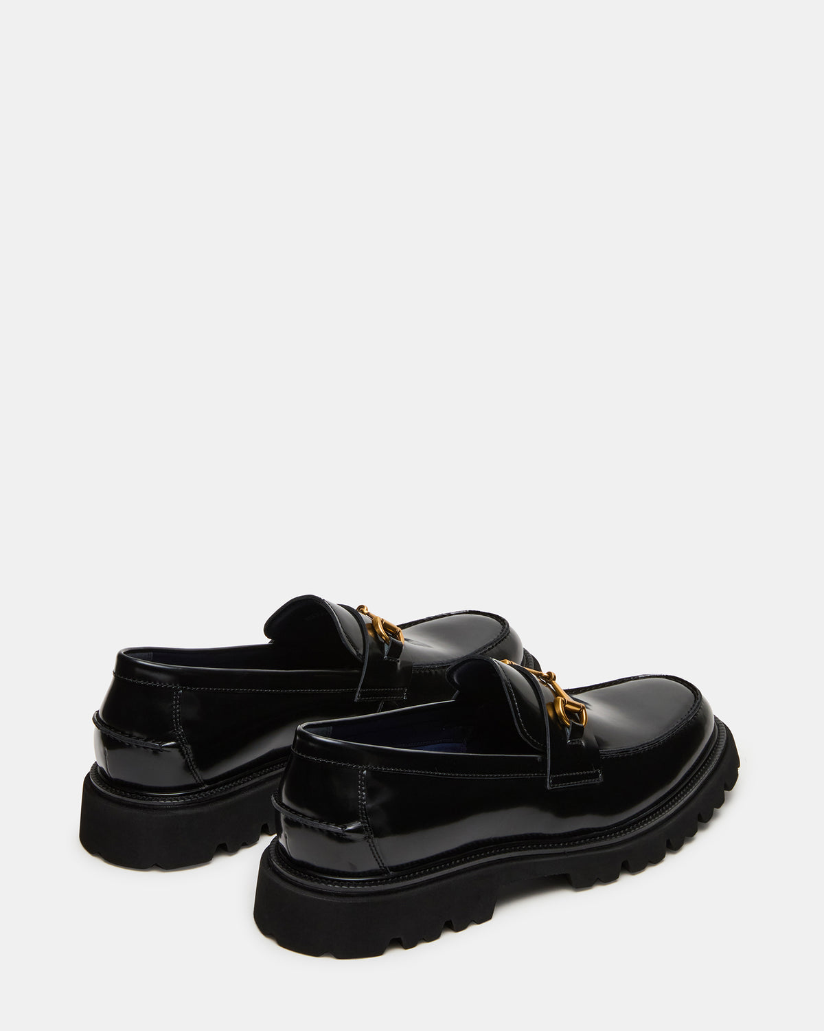 NAXOS Black Leather Slip-On Dress Men's Loafer | Steve Madden