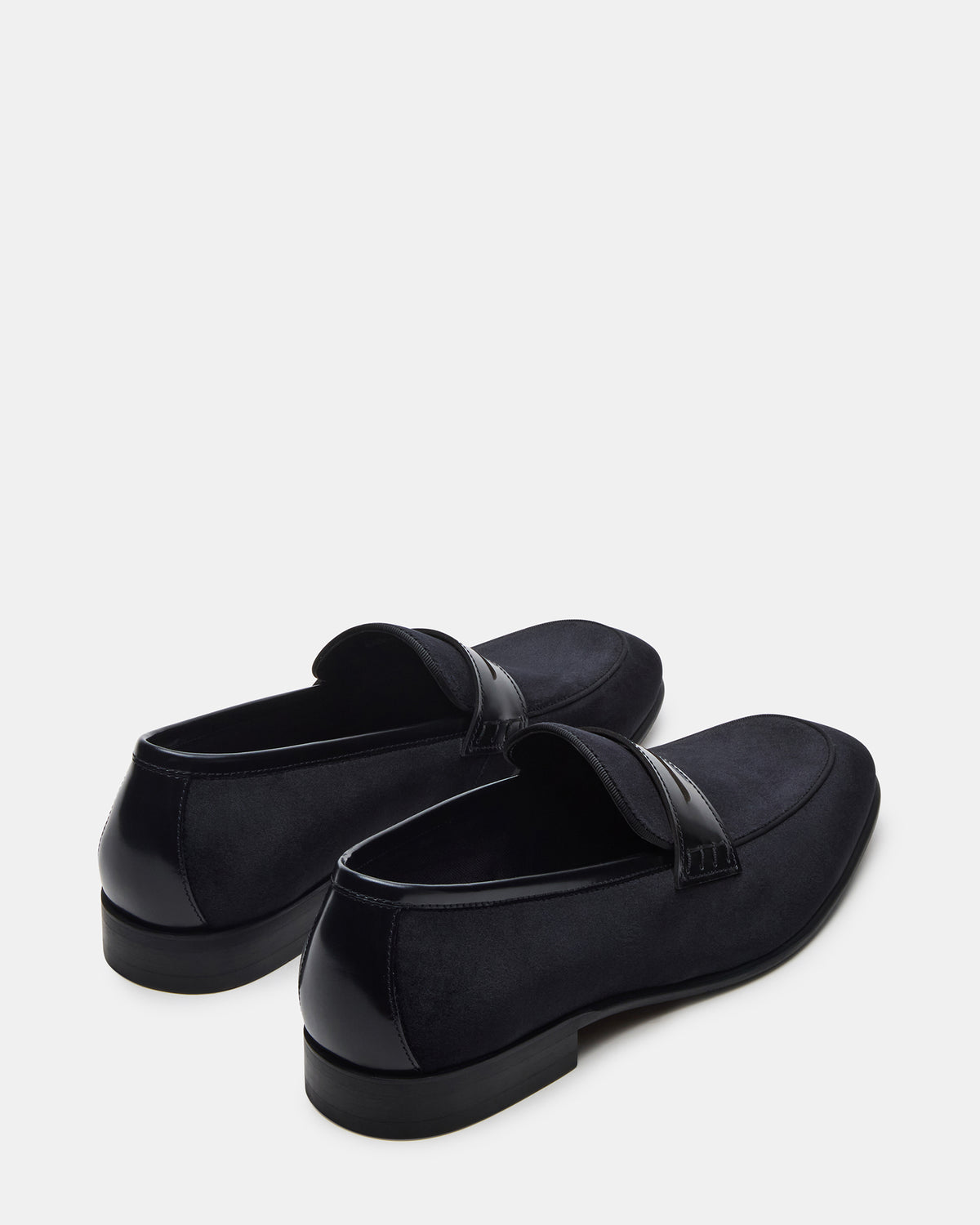 YARDLY Black Velvet Slip-On Men's Dress Loafer | Steve Madden