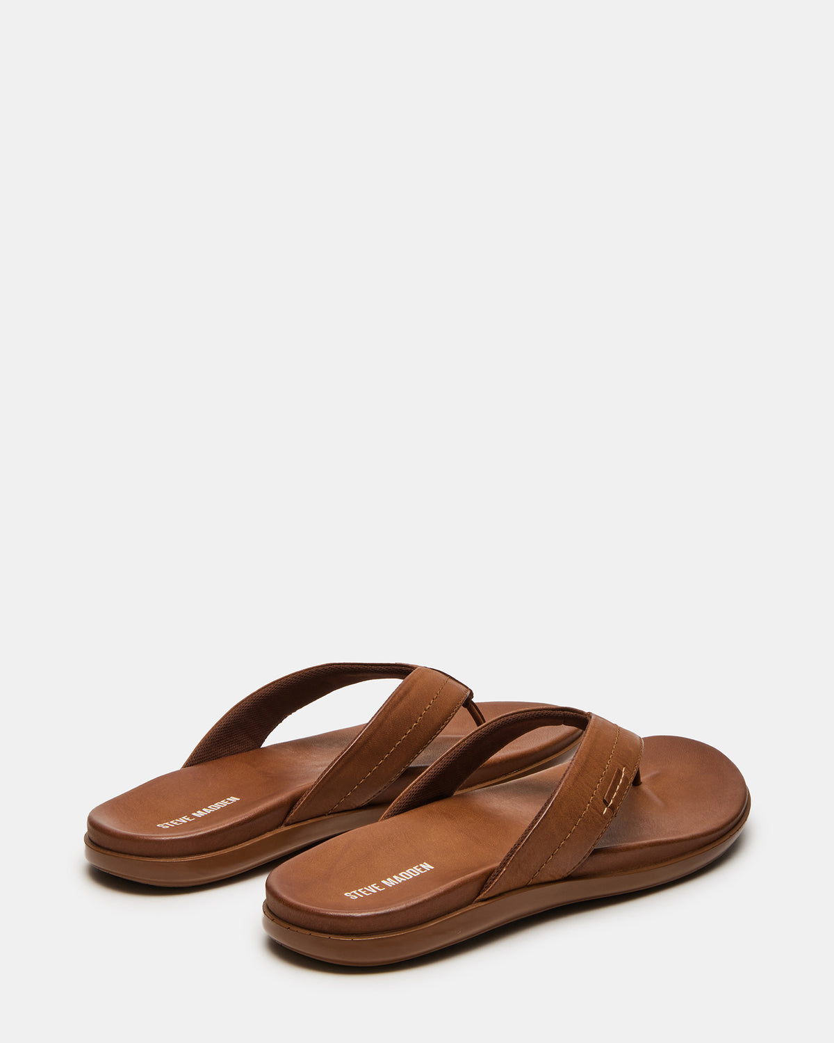 EMMETT Tan Leather Men's Thong Sandal | Steve Madden