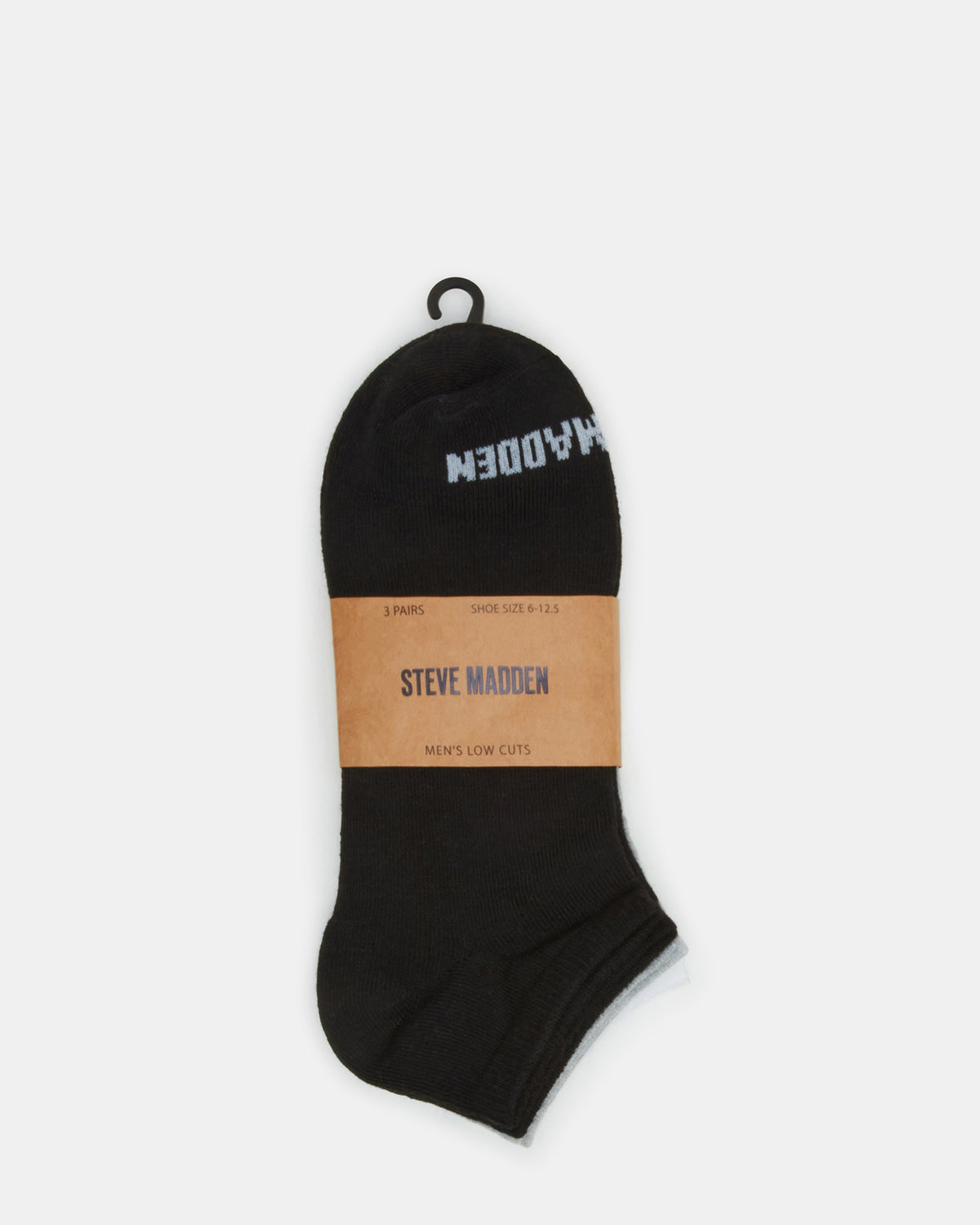 BASIC LOW CUT SOCKS BLACK/WHITE | Men's Multi Pack Low-Cut Socks | Steve Madden