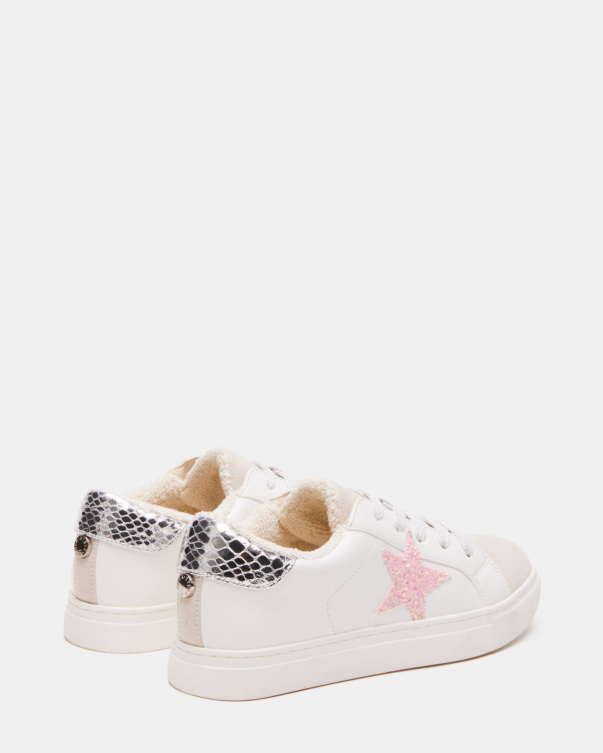 Kids' REZUME White Multi Girls' Lace-Up Star Sneakers | Steve Madden