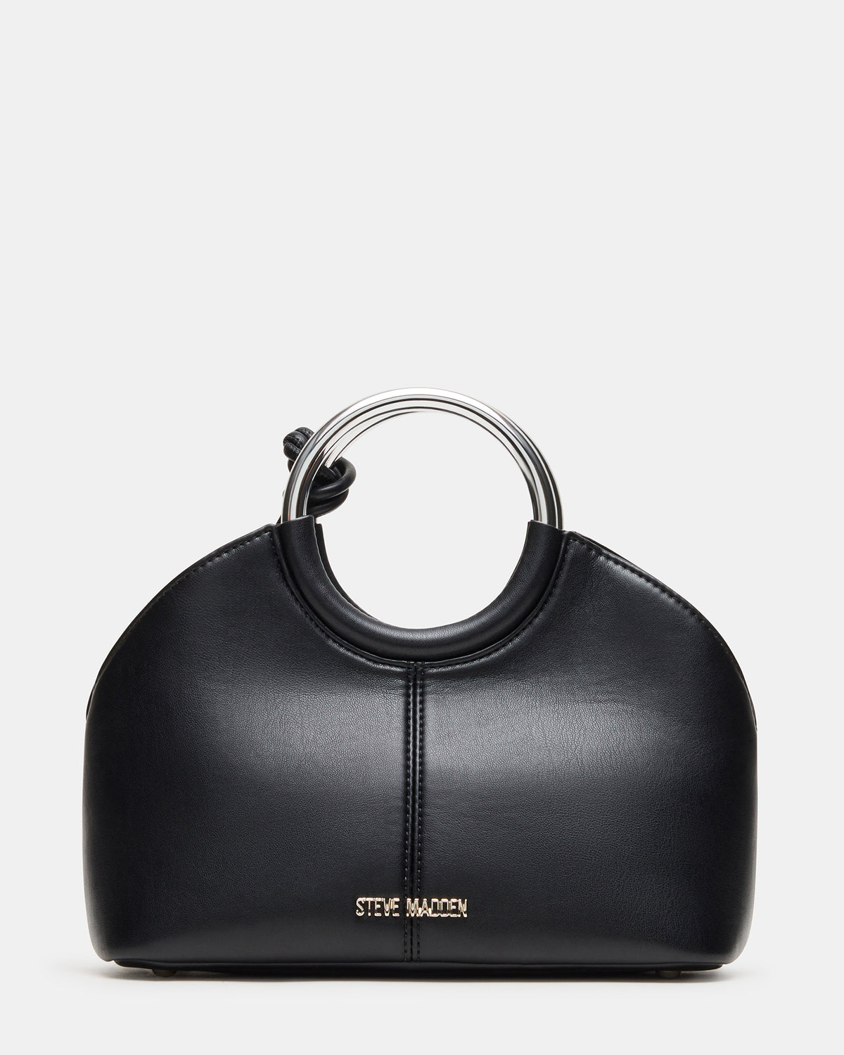GEENA Embellished Bag Black Ring Top-Handle Crossbody Handbag | Steve Madden