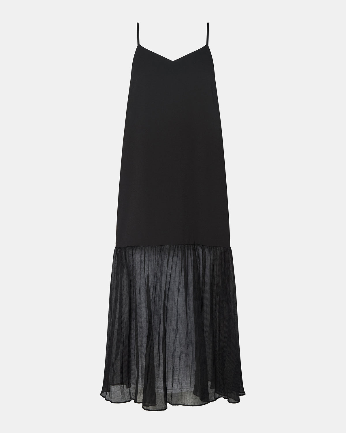 EMBER Black Flowy Sheer Maxi Women's Dress | Steve Madden