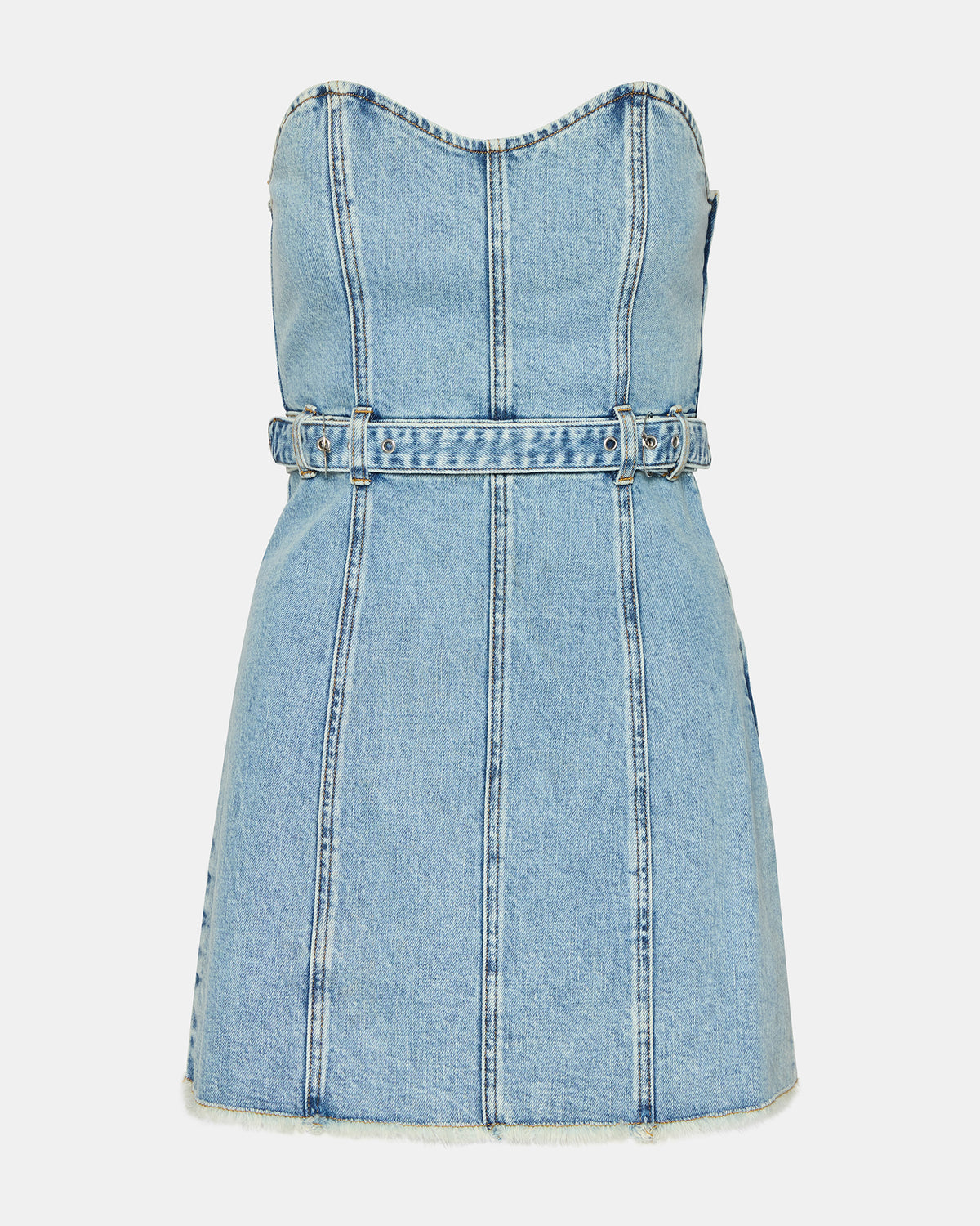 MATILDA Strapless Denim Mini Women's Dress | Steve Madden