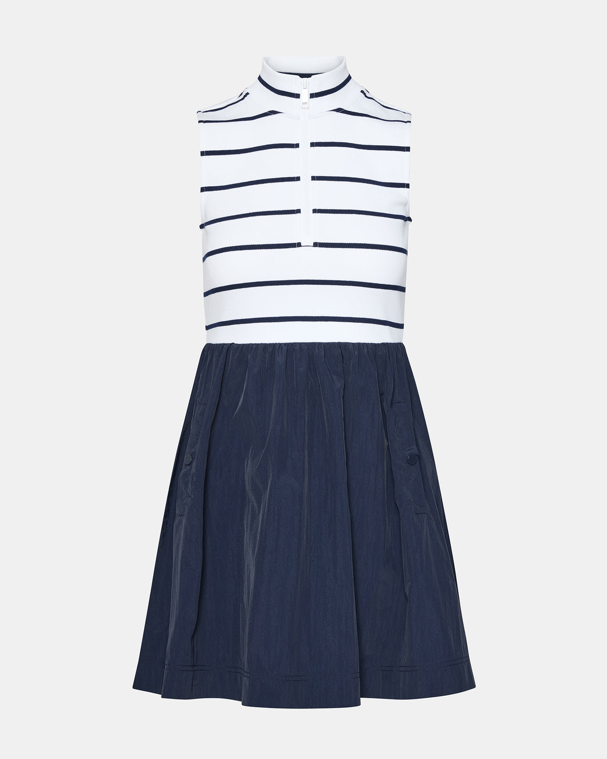 LYON Navy Women's Collared Sleeveless Flowy Dress | Steve Madden