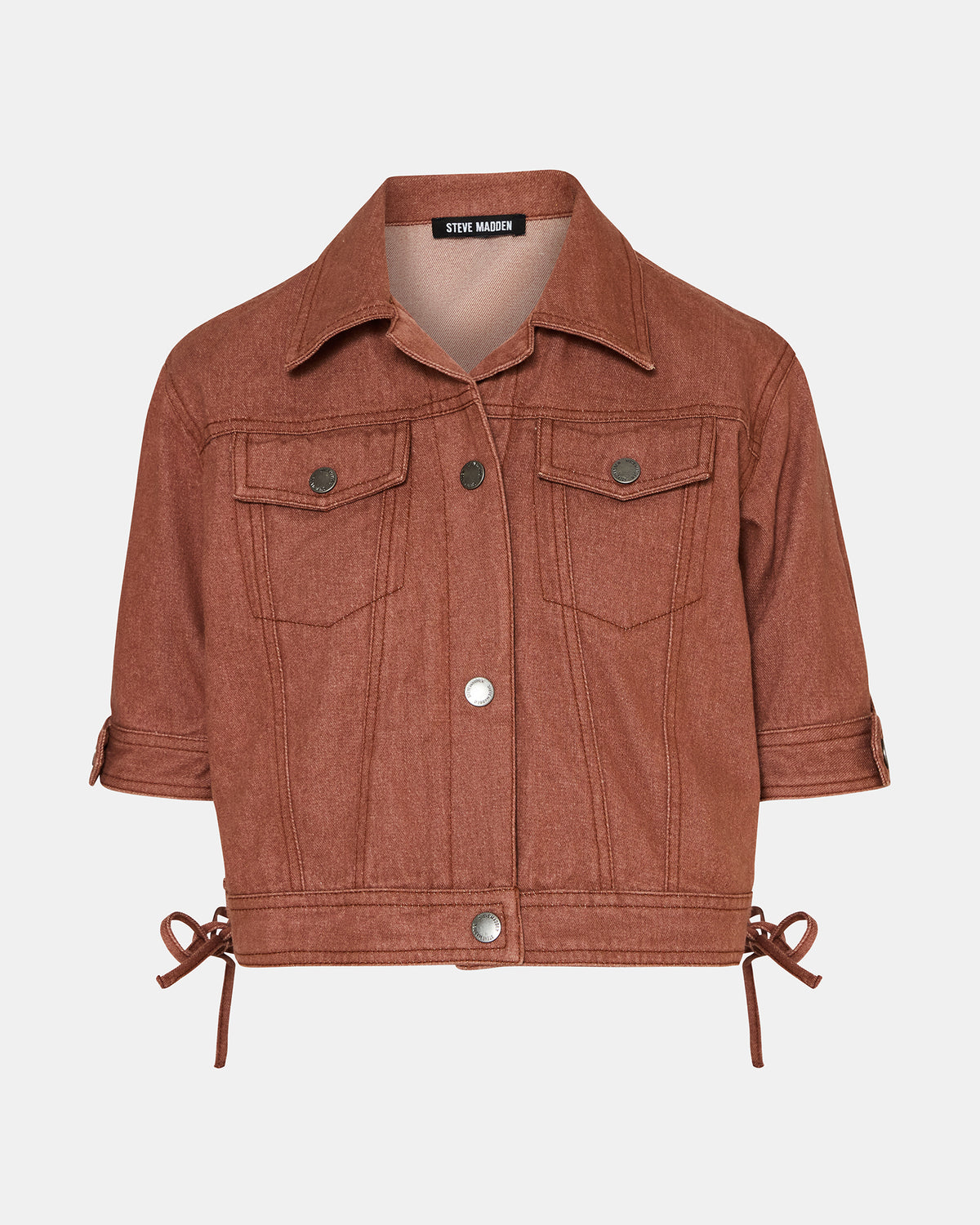 BLU Rust Short-Sleeved Denim Button-Up Women's Jacket | Steve Madden