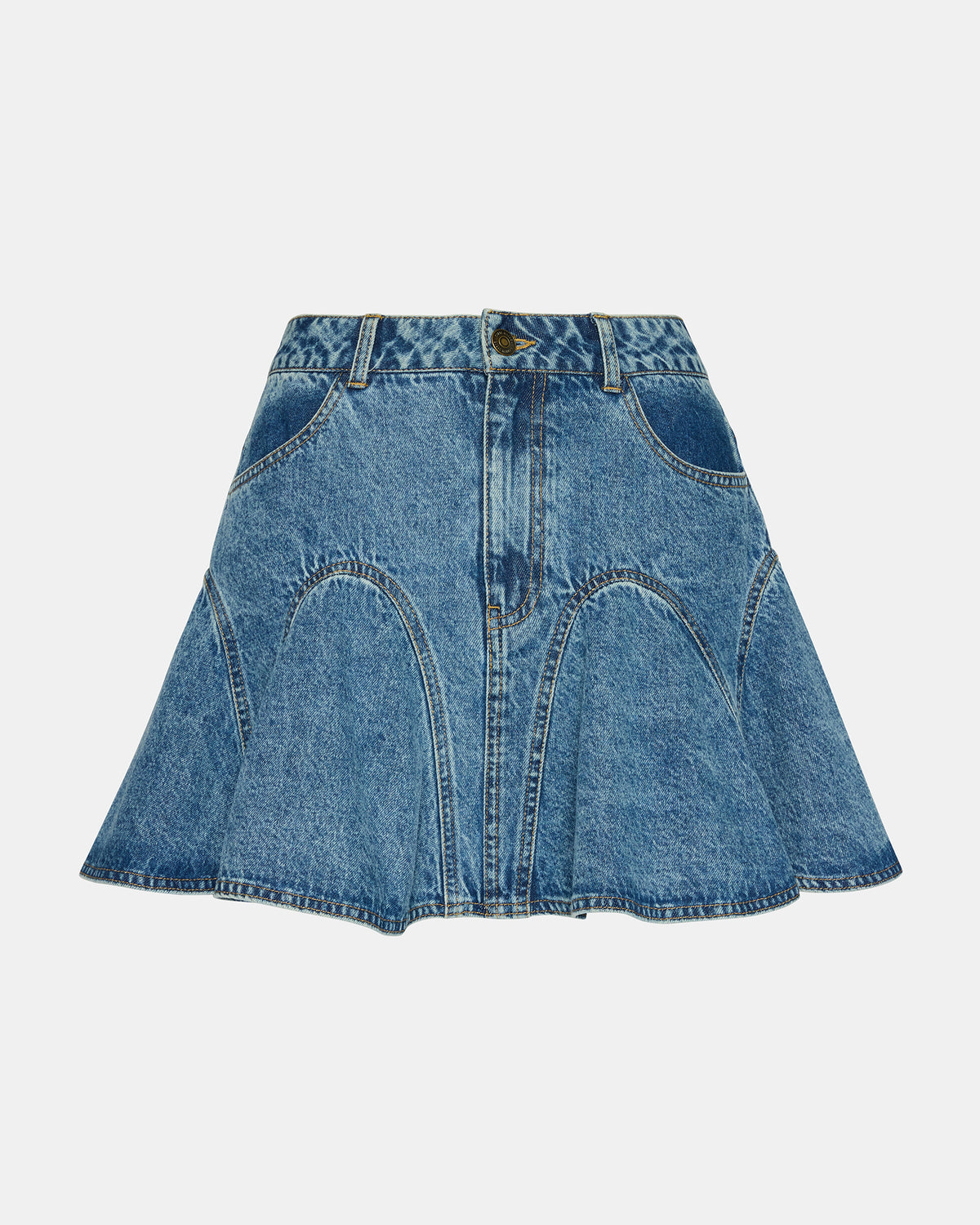 MELANY Forever Blue Denim Pleated Mini Women's Skirt | Steve Madden