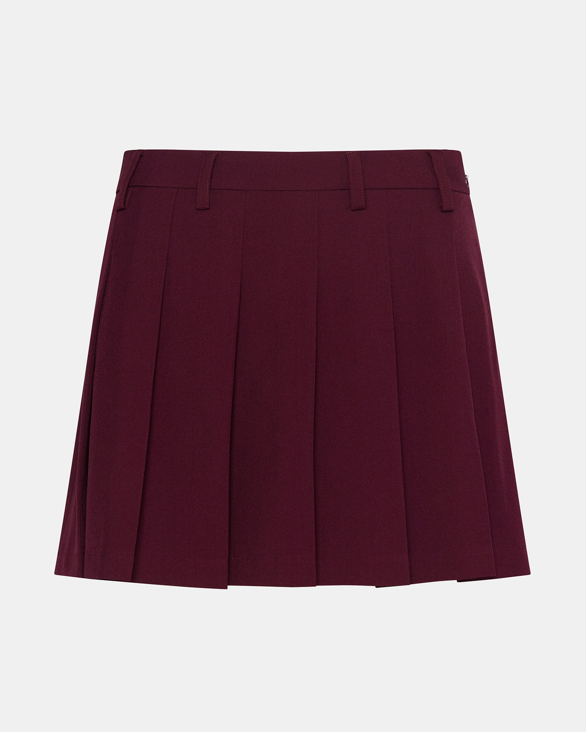 MARGO Wine Pleated Women's Mini Skirt | Steve Madden