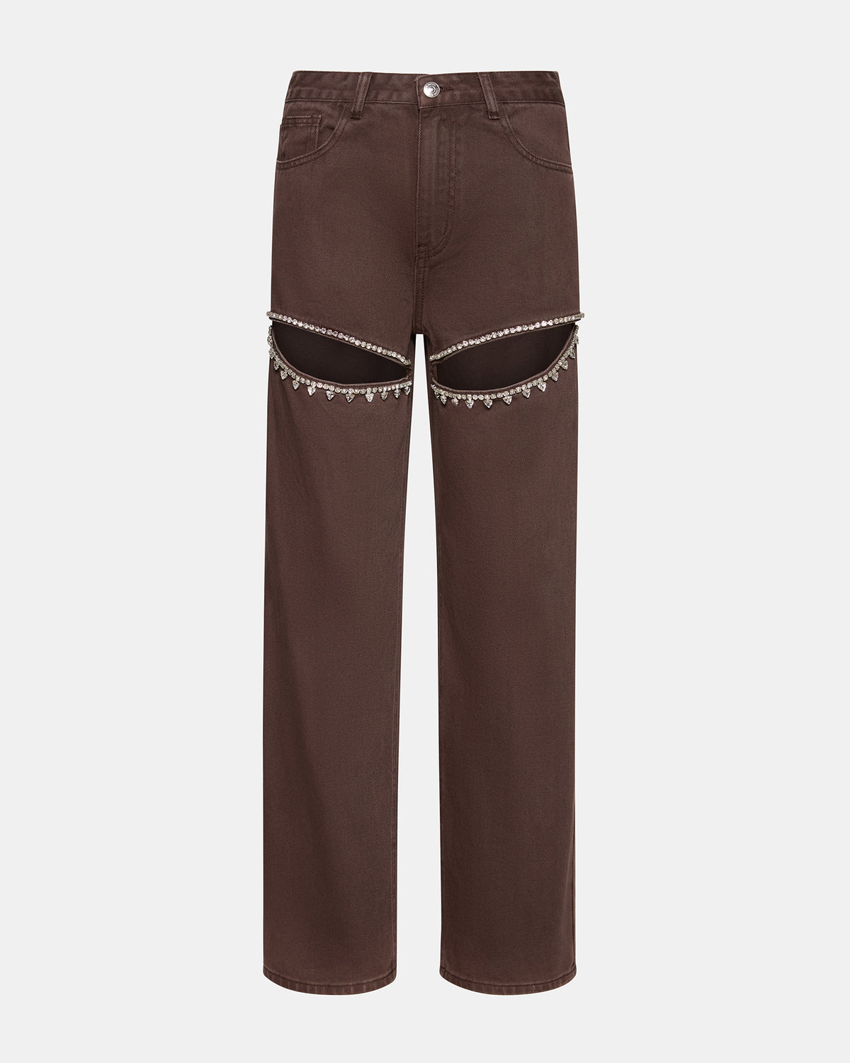 TAYLOR Jean Cocoa Brown Women's Cutout Jeans | Steve Madden