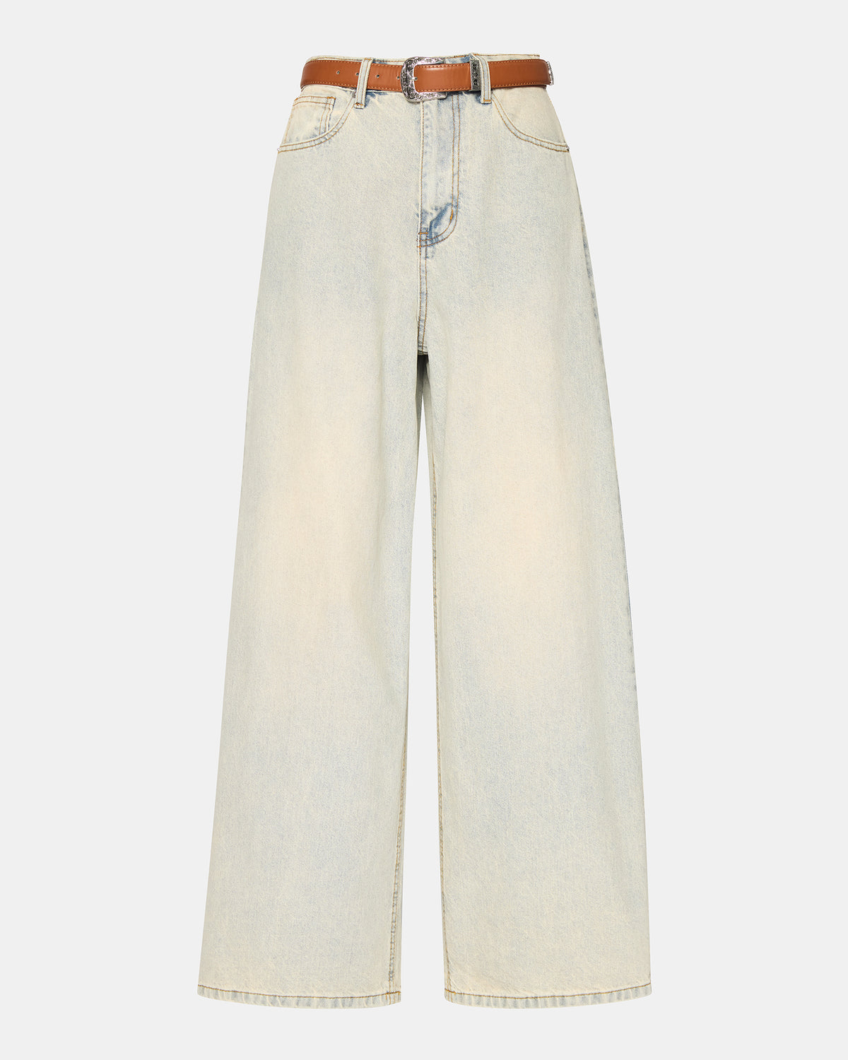 MAGNUS Women's Washed Denim Wide-Leg Jeans | Steve Madden