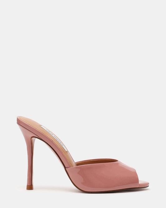 PRIYA Dark Blush Patent Mule Women's Heel | Steve Madden