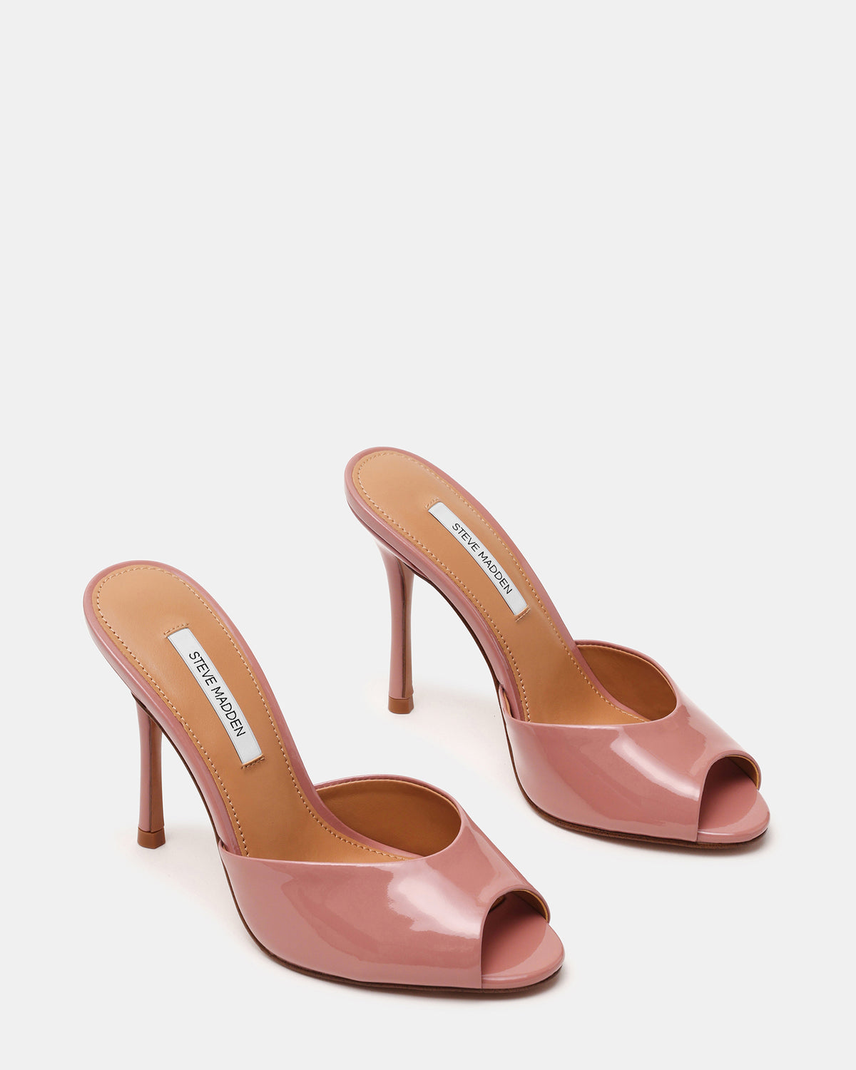 PRIYA Dark Blush Patent Mule Women's Heel | Steve Madden