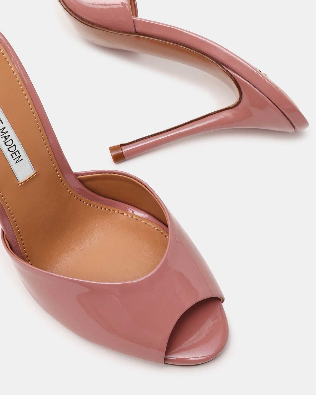 PRIYA Dark Blush Patent Mule Women's Heel | Steve Madden
