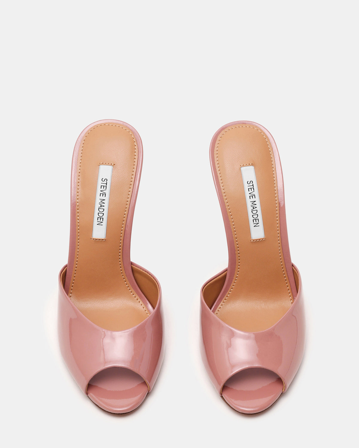 PRIYA Dark Blush Patent Mule Women's Heel | Steve Madden