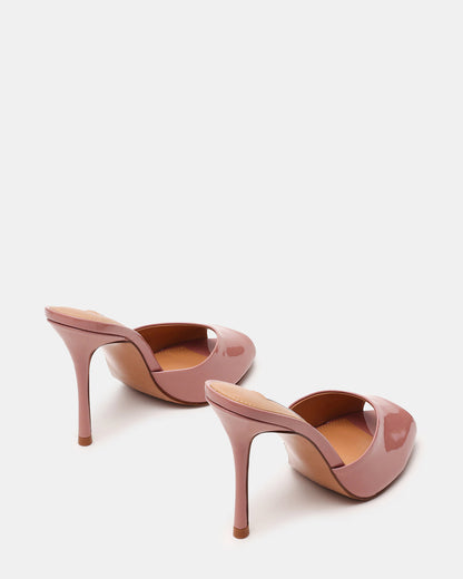 PRIYA Dark Blush Patent Mule Women's Heel | Steve Madden