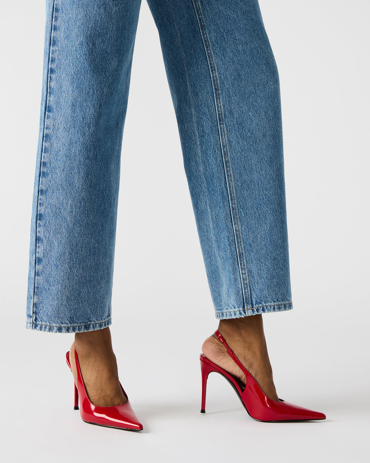 REYES Red Slingback Stiletto Pointed-Toe Pump Women's Heel | Steve Madden