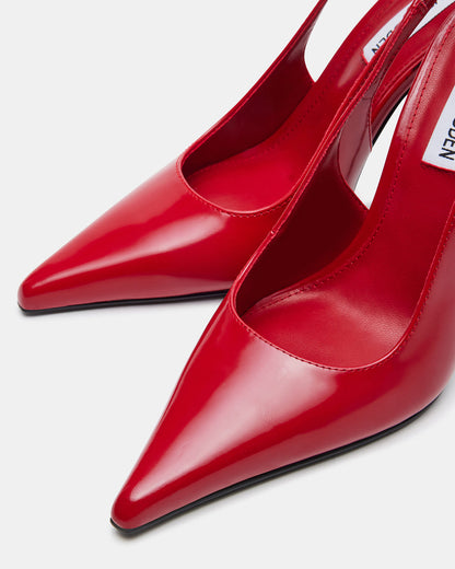 REYES Red Slingback Stiletto Pointed-Toe Pump Women's Heel | Steve Madden