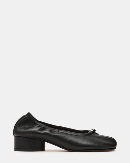 CYRA Black Leather Split Toe Tabi Women's Heel | Steve Madden