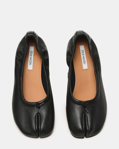 CYRA Black Leather Split Toe Tabi Women's Heel | Steve Madden