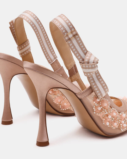 BRI Mesh Blush Slingback Pump Women's Heel | Steve Madden
