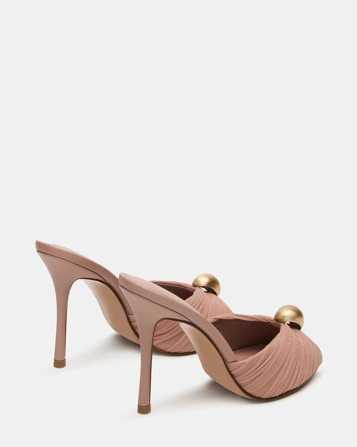 PRIYA Mocha/Gold Mule Women's Heel | Steve Madden